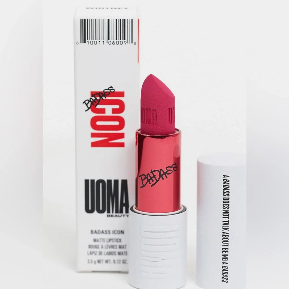 New in a box UOMA BEAUTY BAD ASS ICON MATTE LIPSTICK DIANA, 4.1g net wt/0.14 oz - Picture 2 of 9